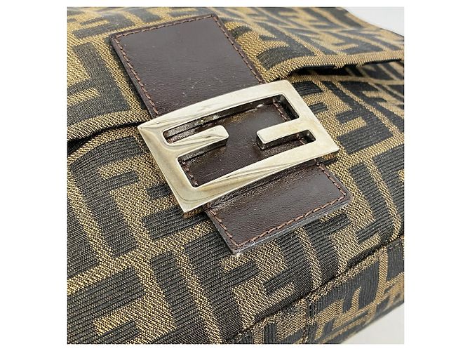 Borsa a secchiello Fendi Zucca Mamma Marrone - vista 9