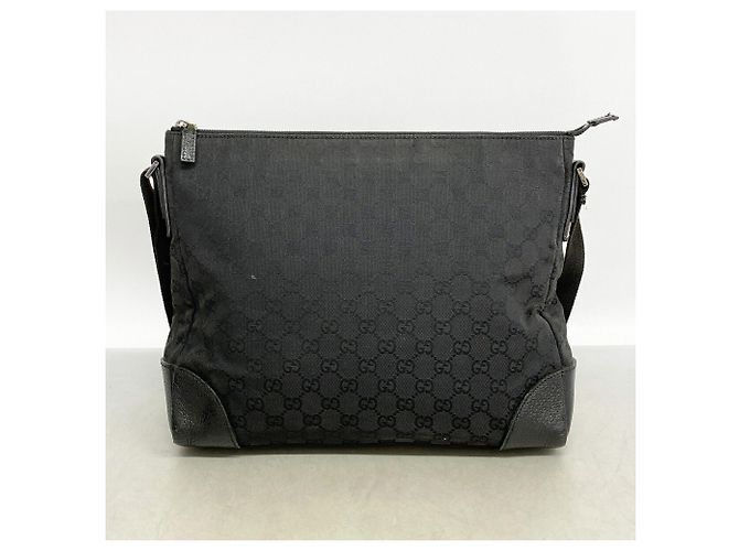 Borsa a Tracolla Gucci GG Canvas 110054 Black Nero - vista 12