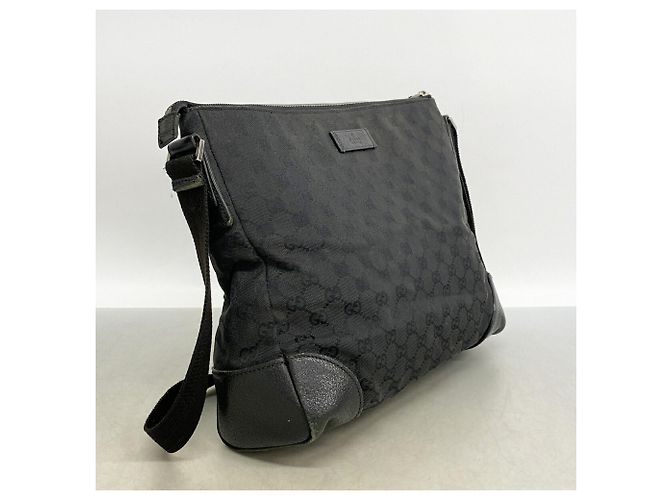 Borsa a Tracolla Gucci GG Canvas 110054 Black Nero - vista 2