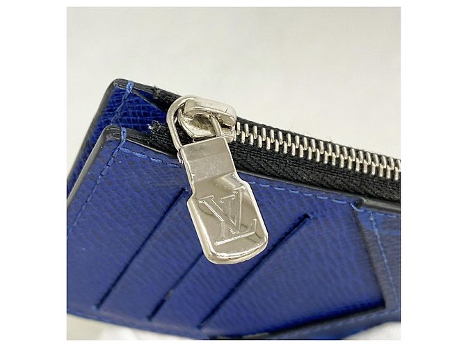 Portacarte e monete Louis Vuitton Taigarama Blu - vista 7
