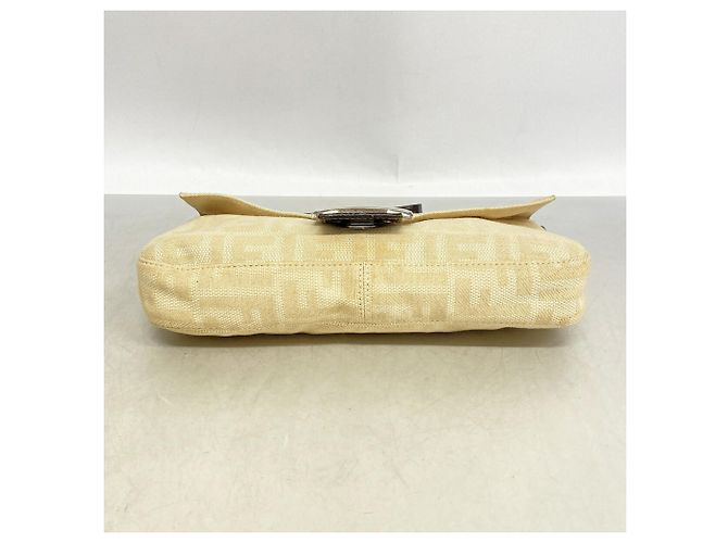 Borsa a secchiello Fendi Zucca Mamma Bucket Canvas Beige - vista 3