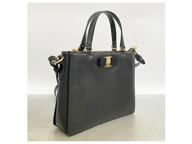 Borsa in pelle Salvatore Ferragamo Vara Nero - vista 2