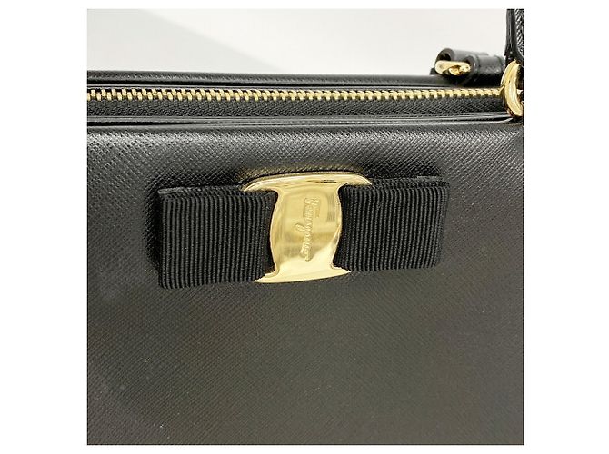 Borsa in pelle Salvatore Ferragamo Vara Nero - vista 7