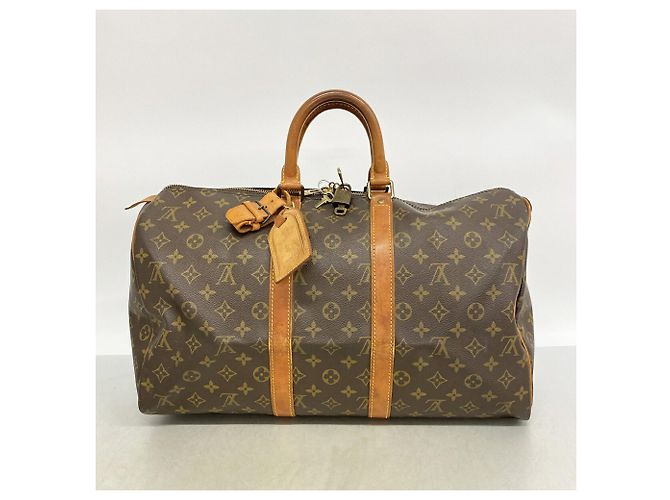 Louis Vuitton Boston Monogram Keepall 45 Castaño - vista 11