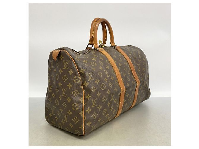 Louis Vuitton Boston Monogram Keepall 45 Castaño - vista 2