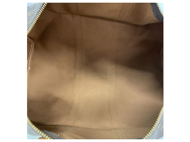 Louis Vuitton Boston Monogram Keepall 45 Castaño - vista 4