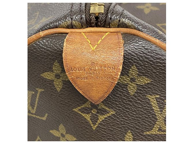 Louis Vuitton Boston Monogram Keepall 45 Castaño - vista 5