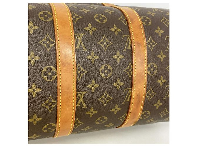 Louis Vuitton Boston Monogram Keepall 45 Castaño - vista 8