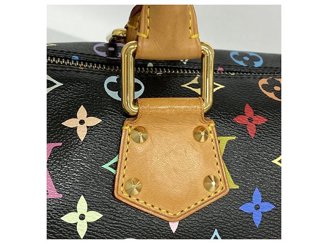 Borsa Louis Vuitton Monogram Multicolor Speedy 30 Nero - vista 11
