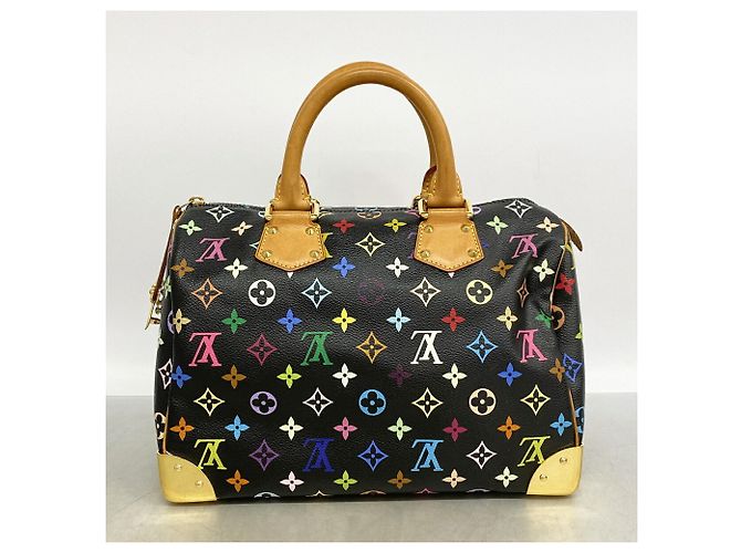 Borsa Louis Vuitton Monogram Multicolor Speedy 30 Nero - vista 12