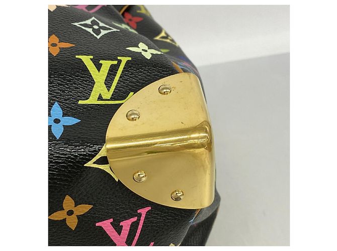 Borsa Louis Vuitton Monogram Multicolor Speedy 30 Nero - vista 6
