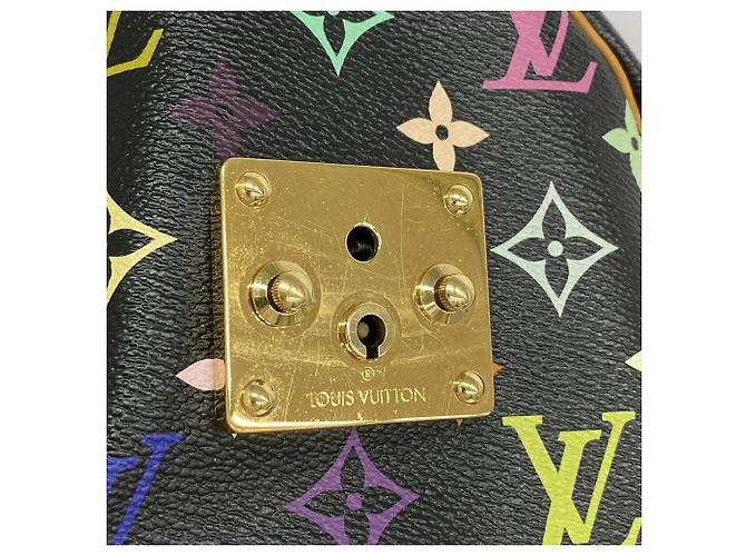 Borsa Louis Vuitton Monogram Multicolor Speedy 30 Nero - vista 9