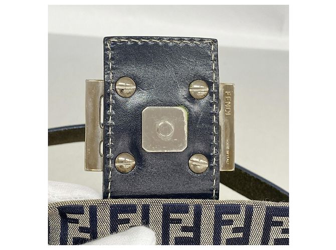 Borsa a secchiello Fendi Zucchino Mamma Blu navy - vista 10