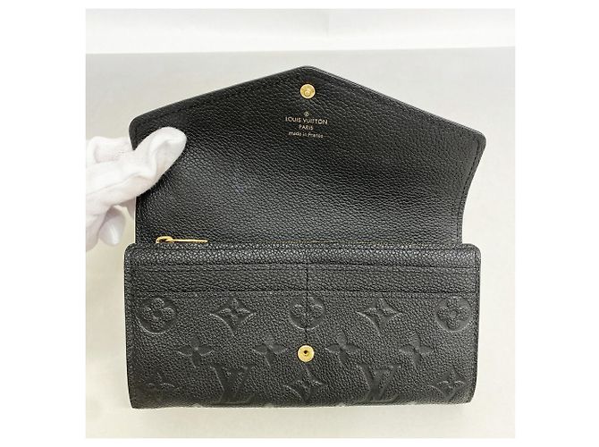 Louis Vuitton Monogram Empreinte Portefeuille Sarah Long Wallet Schwarz - Ansicht 7