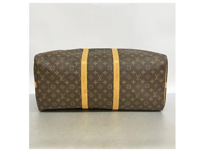 Louis Vuitton Boston Monogram Keepall Bandoulière 55 Castaño - vista 3