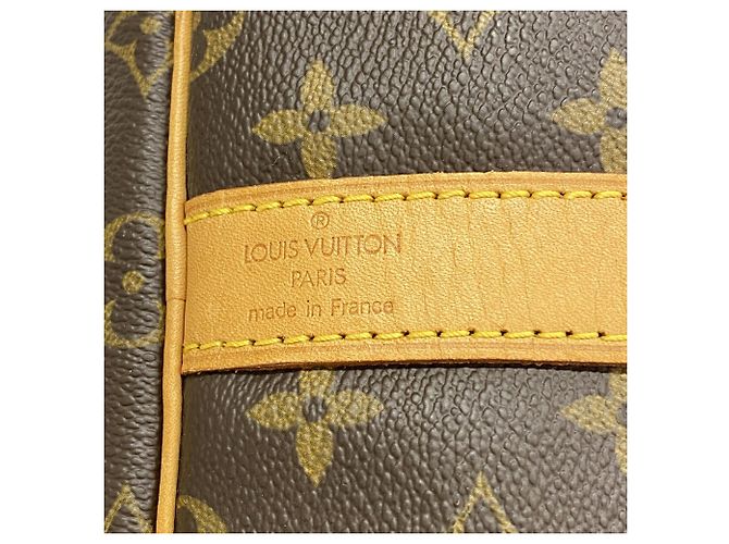 Louis Vuitton Boston Monogram Keepall Bandoulière 55 Castaño - vista 5