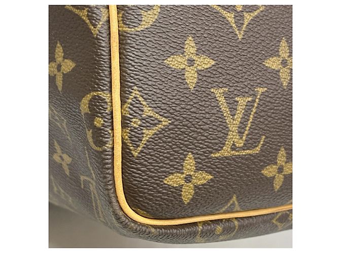 Louis Vuitton Boston Monogram Keepall Bandoulière 55 Castaño - vista 6