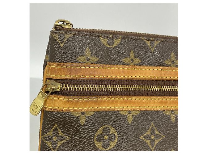Bolsa de Ombro Louis Vuitton Monogram Pochette Bosphore Marrom - Ansicht 10
