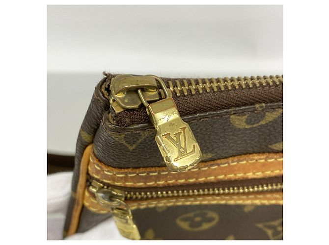 Bolsa de Ombro Louis Vuitton Monogram Pochette Bosphore Marrom - Ansicht 7
