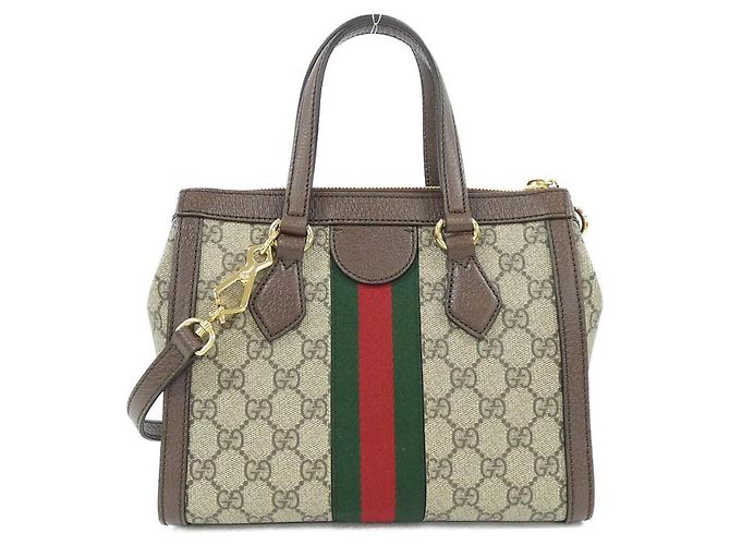 Borsa Gucci Ophidia Marrone Beige - vista 2