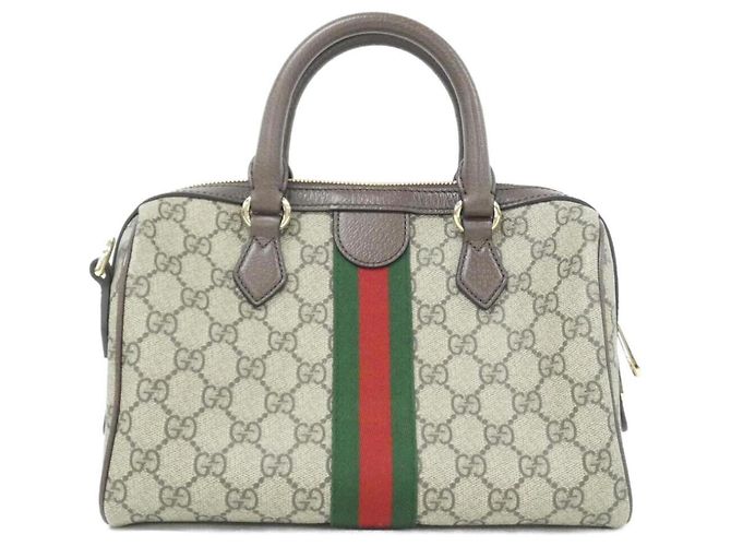 Borsa Gucci Ophidia Beige Marrone scuro - vista 2