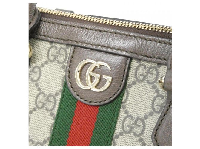 Borsa Gucci Ophidia Beige Marrone scuro - vista 4