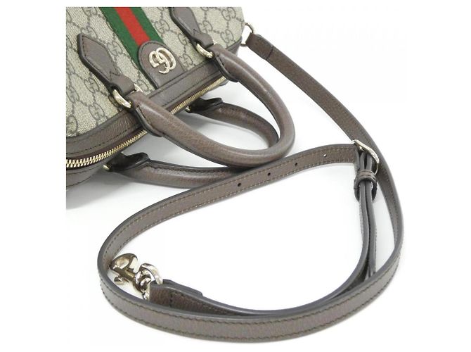 Borsa Gucci Ophidia Beige Marrone scuro - vista 7