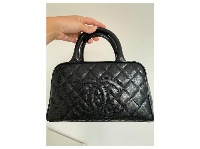 Borsa Chanel Timeless Pelle Caviar Nera Nero - vista 2