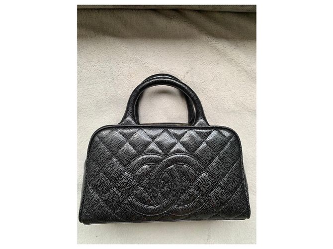 Borsa Chanel Timeless Pelle Caviar Nera Nero - vista 3