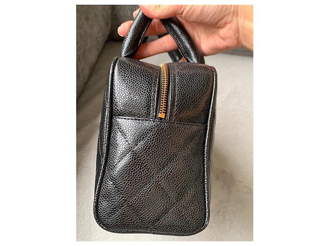 Borsa Chanel Timeless Pelle Caviar Nera Nero - vista 4