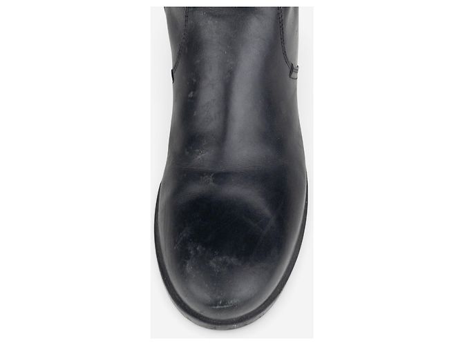 Prada 2000s Knee High Double-Buckle Riding Boots Black - view 7