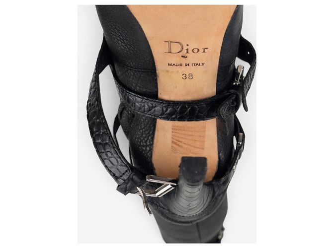 Botas de tacón plataforma bondage overknee 'Guetre' Dior by Galliano AW11 - vista 11
