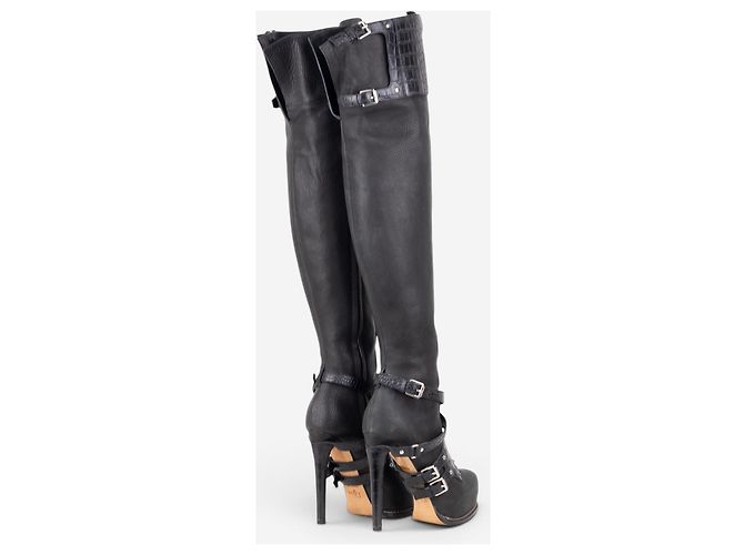 Botas de tacón plataforma bondage overknee 'Guetre' Dior by Galliano AW11 - vista 2