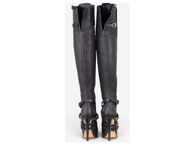 Botas de tacón plataforma bondage overknee 'Guetre' Dior by Galliano AW11 - vista 6
