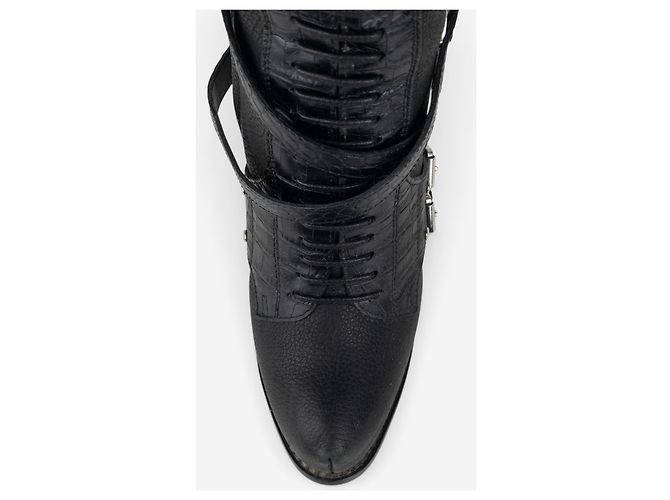 Botas de tacón plataforma bondage overknee 'Guetre' Dior by Galliano AW11 - vista 9