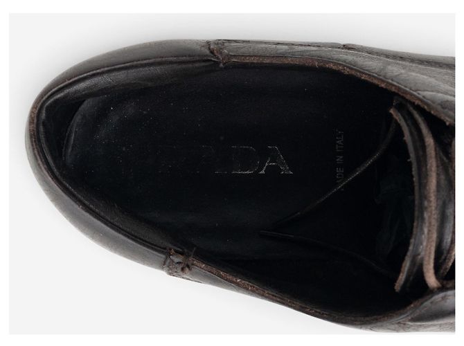 Scarpe Derby Split Toe Prada AW99 Marrone - vista 8