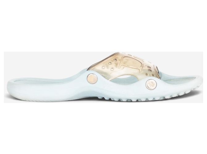 Autre Marque Sandali slide in gomma trasparente Dior by Galliano SS04 'Surf' Blu - vista 4