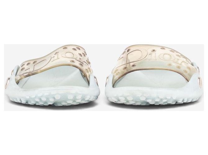 Autre Marque Sandali slide in gomma trasparente Dior by Galliano SS04 'Surf' Blu - vista 5