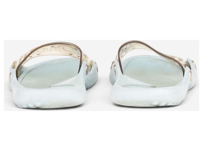 Autre Marque Sandali slide in gomma trasparente Dior by Galliano SS04 'Surf' Blu - vista 6