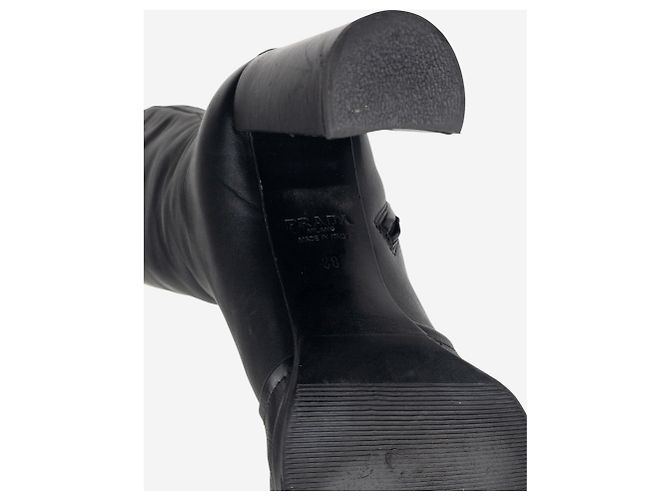 Prada 2000s Knee High Heel Boots Black - view 10