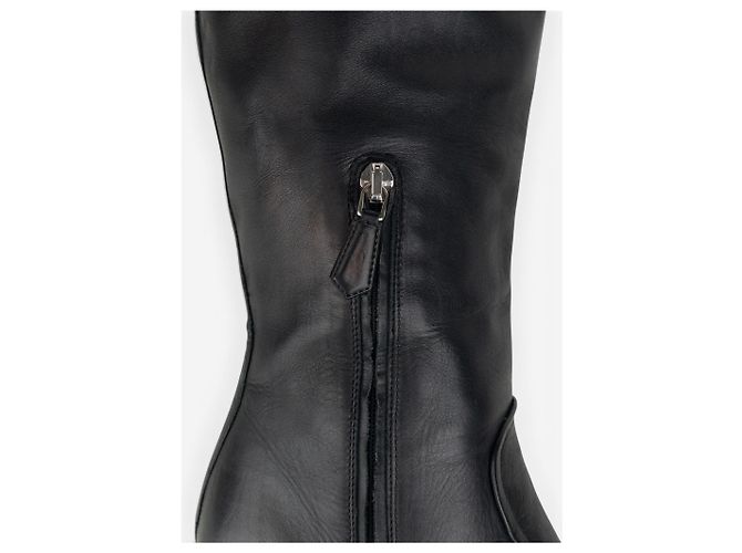 Prada 2000s Knee High Heel Boots Black - view 9