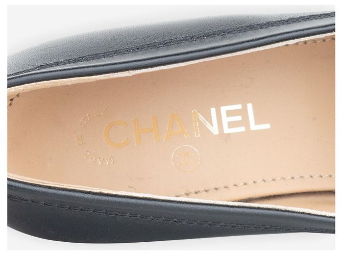 Mocassini Penny Loafers Chanel CC Logo Nero - vista 12