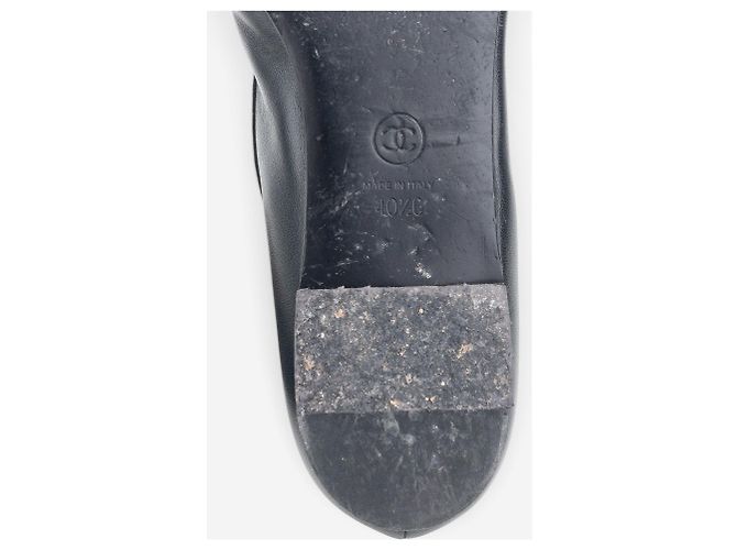 Mocassini Penny Loafers Chanel CC Logo Nero - vista 13