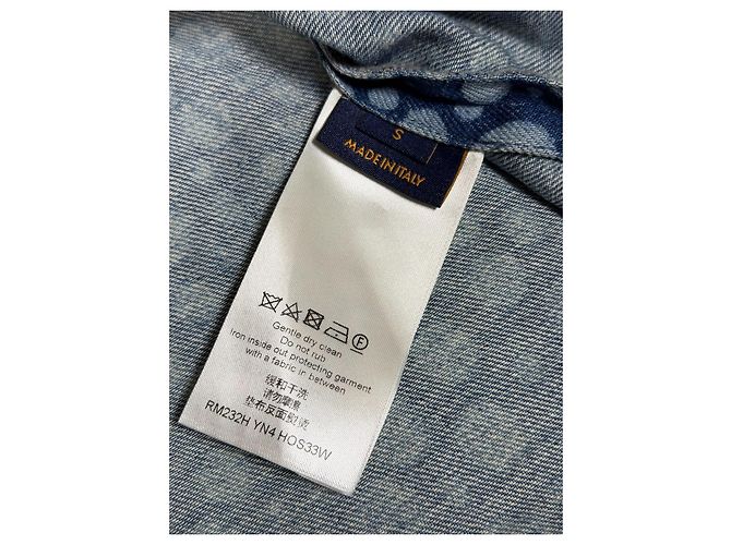 Louis Vuitton × Yayoi Kusama Camicia Baseball Denim a Pois Bianco Blu - vista 12