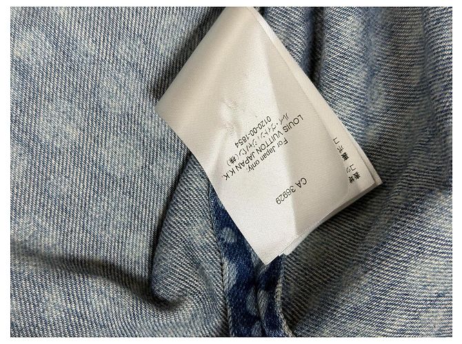 Louis Vuitton × Yayoi Kusama Camicia Baseball Denim a Pois Bianco Blu - vista 6