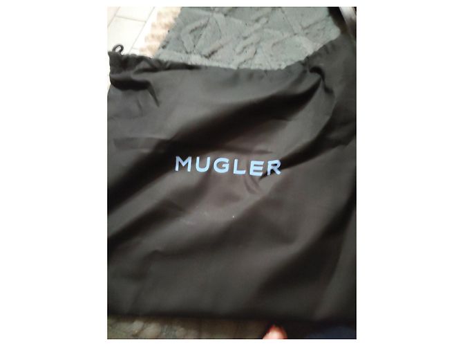 Thierry Mugler Bolso Mugler de denim azul y cuero - vista 2