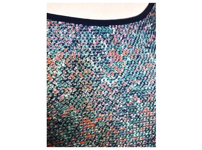 Autre Marque See U Soon Preppy Strickkleid Mini Mehrfarben Hellblau - Ansicht 10