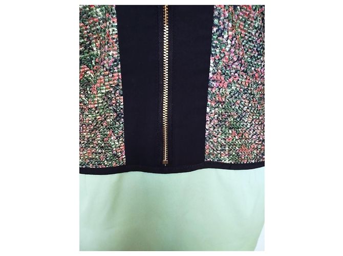 Autre Marque See U Soon Preppy Strickkleid Mini Mehrfarben Hellblau - Ansicht 15