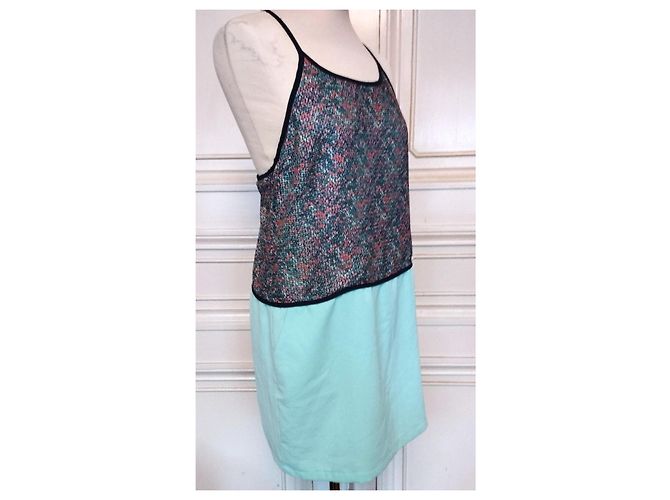 Autre Marque See U Soon Preppy Strickkleid Mini Mehrfarben Hellblau - Ansicht 9