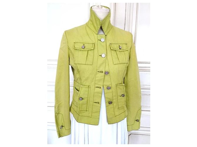 Autre Marque Jean Charles De Castelbajac Chaqueta Light Verde Anís - vista 3